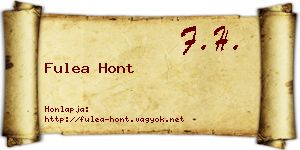 Fulea Hont névjegykártya
